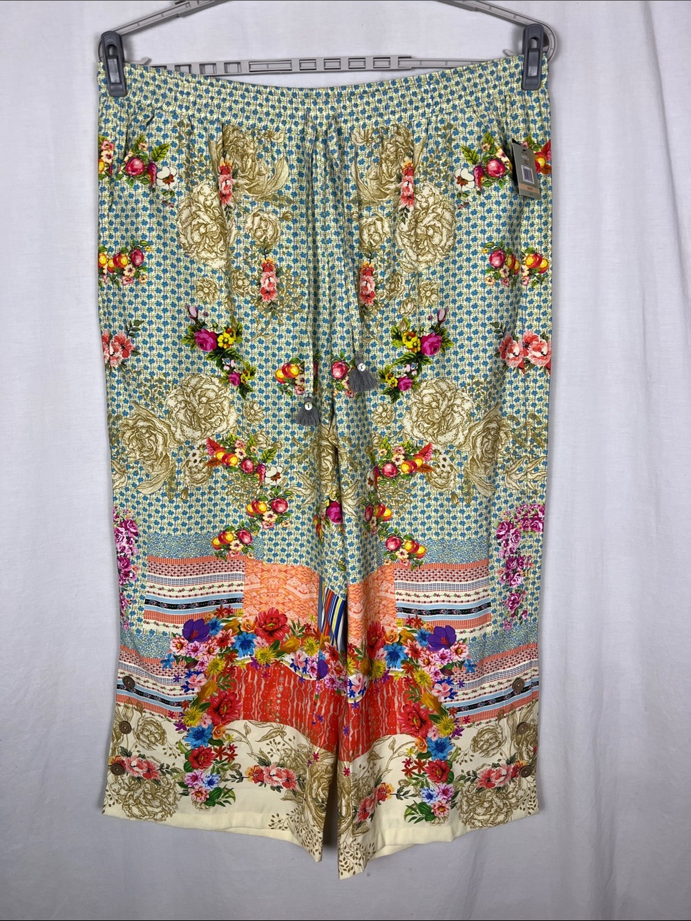 NWT John Mark Shoal Creek Pull On Boho Floral Pants